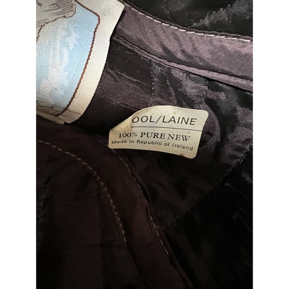 Vtg Donegal Handwoven Tweed Fedora Walking Hat Gray Size 7 1/4 Ireland Wool - Picture 4 of 5